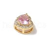 Brass Micro Pave Cubic Zirconia Beads KK-I276-46G-07-2