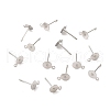 Non-Tarnish 304 Stainless Steel Flat Round Blank Peg & Post Ear Studs Findings X-STAS-E025-1-3