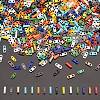 450Pcs 15 Colors 2-Hole Glass Seed Beads SEED-FH0001-07A-7