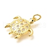 Brass Micro Pave Cubic Zirconia Pendants KK-Q040-02A-G-2