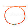 Bohemian Glass Seed Beaded Braided Bead Bracelets EZ3029-2-1