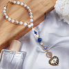 Heart with Evil Eye Alloy Enamel Hanging Ornaments HJEW-DR00016-4