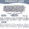 Ethnic Style Iron on/Sew on Polyester Metallic Embroidery Flower Ribbon SRIB-WH0011-204A-2
