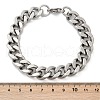 304 Stainless Steel Cuban Link Chain Bracelets for Women Men BJEW-D304-01P-3