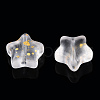 Spray Painted Transparent Glass Beads GLAA-FS0001-01B-4