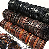 PU Leather Cord Bracelets for Men Women WGFF396-03-1