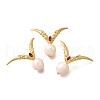 Brass Cubic Zirconia Pendants KK-Q043-08G-1
