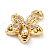 Brass with Clear Cubic Zirconia Charms KK-G478-02B-KCG-2