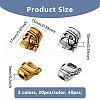 DICOSMETIC 40Pcs 2 Colors Tibetan Style Alloy Beads FIND-DC0006-07-2