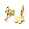 Enamel Sakura Flower Dangle Hoop Earrings STAS-H175-21G-B-2