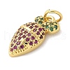 Brass Micro Pave Cubic Zirconia Pendants KK-S511-03H-G-2