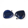 Natural Lapis Lazuli Pendants G-S364-006E-2
