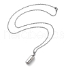 304 Stainless Steel capsule Shaped Perfume Bottle Necklaces STAS-Z106-01P-5