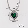 Fashion Brass Rhinestone Pendant Necklace for Women HY3513-1-1