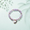 Natural Amethyst Stretch Bracelet BJEW-JB08525-05-2