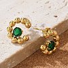 304 Stainless Steel Stud Earrings EJEW-R020-04G-02-3