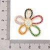 Brass Micro Pave Cubic Zirconia Pendants KK-E108-10G-3