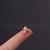 Brass Micro Pave Cubic Zirconia Cartilage Earrings WGF347E-13-1