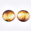 Starry Sky Pattern Printed Glass Cabochons GGLA-N004-25mm-D74-1