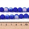 Frosted Opaque Glass Beads Strands GLAA-T032-P10mm-MBB11-4