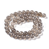 Natural Grey Agate Beads Strands X-G-G067-8mm-1-2