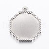 304 Stainless Steel Cabochon Settings STAS-E421-030P-1