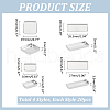   60Pcs 3 Styles Aluminum & 20Pcs Iron Empty Palette Pans FIND-PH0020-97-2