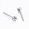 Tarnish Resistant 304 Stainless Steel Stud Earring Settings STAS-H376-96-2