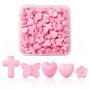 100Pcs 5 Style Opaque Acrylic Beads SACR-FS0001-13-1