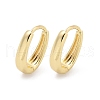 Oval Brass Hoop Earrings EJEW-Z102-33G-4
