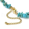 Synthetic Turquoise Chips Beaded Necklace NJEW-FZ00004-02-4
