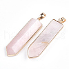 Natural Rose Quartz Big Pendants G-S344-15D-2