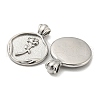 304 Stainless Steel Pendants STAS-L022-190P-2