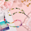 Gorgecraft 2 Styles Rainbow Resin Beaded Mobile Phone Lanyard Wrist Strap HJEW-GF0001-46-4