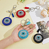 DICOSMETIC 4Pcs 4 Colors Evil Eye Full Rhinestones Keychains KEYC-DC0001-24-3
