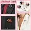 SUNNYCLUE 60 Sets 2 Size Round Tray Brass Stick Lapel Pins KK-SC0005-01-5
