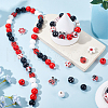 SOFPLATE Painted Natural Wood Beads Sets WOOD-SP0001-16-4