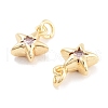 Brass with Cubic Zirconia Pendant KK-P271-38A-02G-2