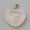 Natural Rose Quartz Pendants G-S219-18L-1