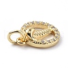 Brass Micro Pave Cubic Zirconia Charms ZIRC-F131-12G-3