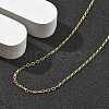 Brass Cable Chain Necklaces for Women NJEW-D302-20G-3
