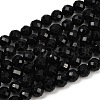 Natural Black Tourmaline Beads Strands G-G927-46-2