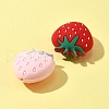10Pcs 2 Colors Strawberry Food Grade Eco-Friendly Silicone Focal Beads SIL-FS0001-11-4