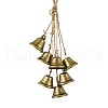Iron Witch Bell Door Handle Decorative with Alloy Key Charm HJEW-JM02218-1