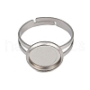 304 Stainless Steel Cuff Ring Components STAS-D372-06P-03-2