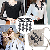 Gorgecraft 4 Pairs 2 Style Flower Polyester Embroidery Cloth Iron on/Sew on Appliques DIY-GF0008-83-5