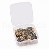 50Pcs 2 Styles Light Gold Plated Alloy Pendants ENAM-LS0001-28LG-8