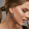 ANATTASOUL 3 Pairs 3 Colors Alloy Snake Wrapped Ring Hoop Earrings for Women EJEW-AN0001-63-4
