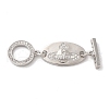 Brass Micro Pave Clear Cubic Zirconia Toggle Clasps KK-M243-11P-1