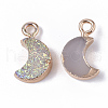 Druzy Resin Pendants RESI-S383-007-B02-2
